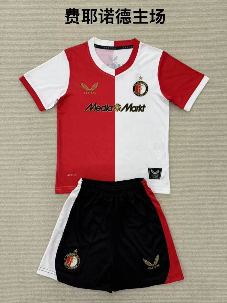 25 26 Feyenoord home adult kid kits 25 26 费耶诺德 主场 成人套装、童装（16-2XL)