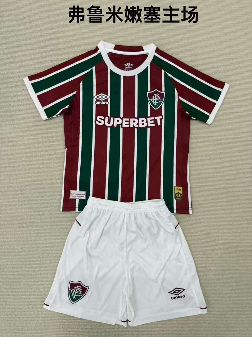 25 26 Fluminense Home Adult and children's suits (16-2XL) 25 26 弗鲁米嫩塞 主场 成人套装、童装