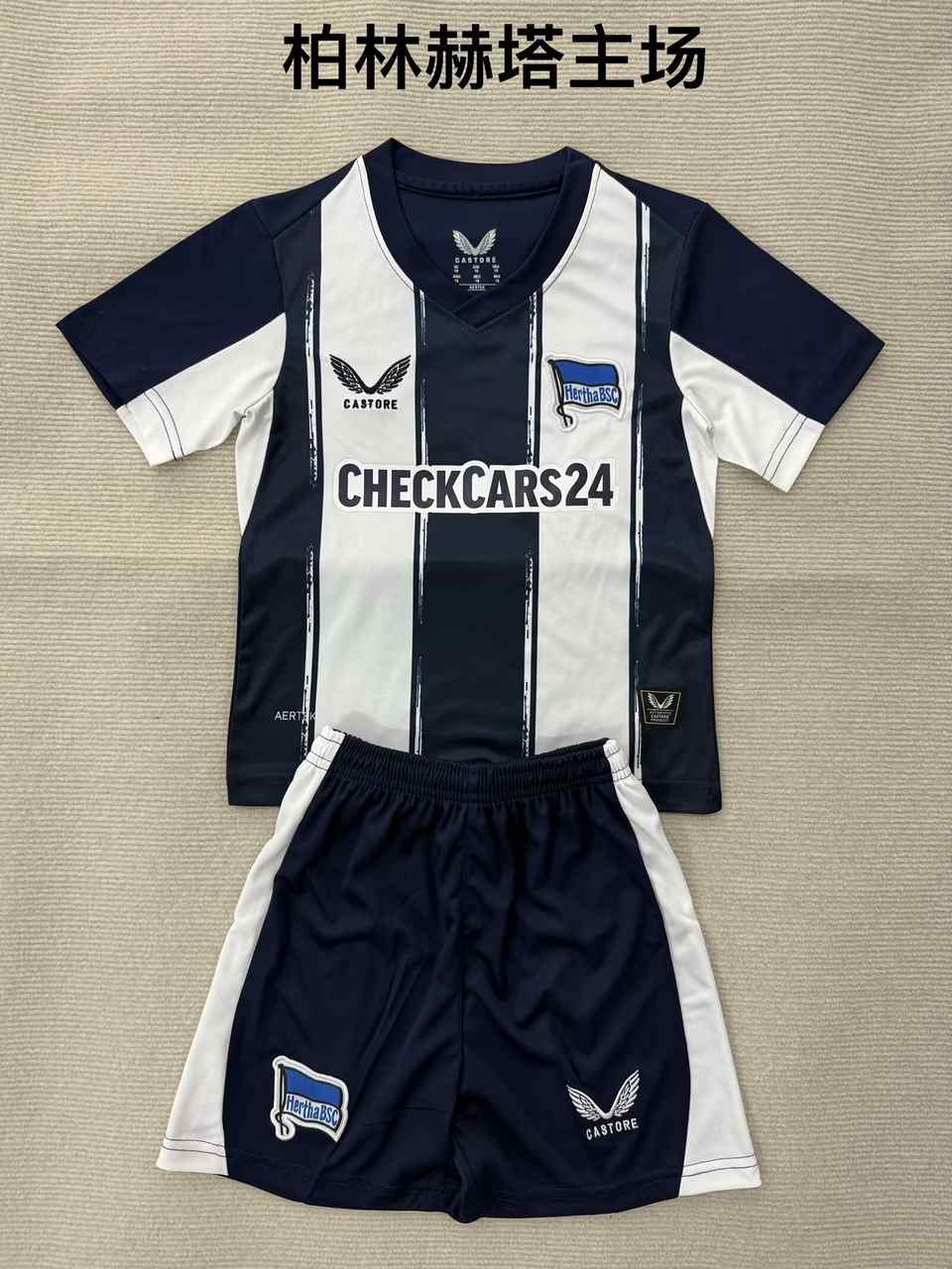 25 26 Hertha Berlin Home Adult Set, Children's Set (16-2XL) 25 26 柏林赫塔 主场 成人套装、童