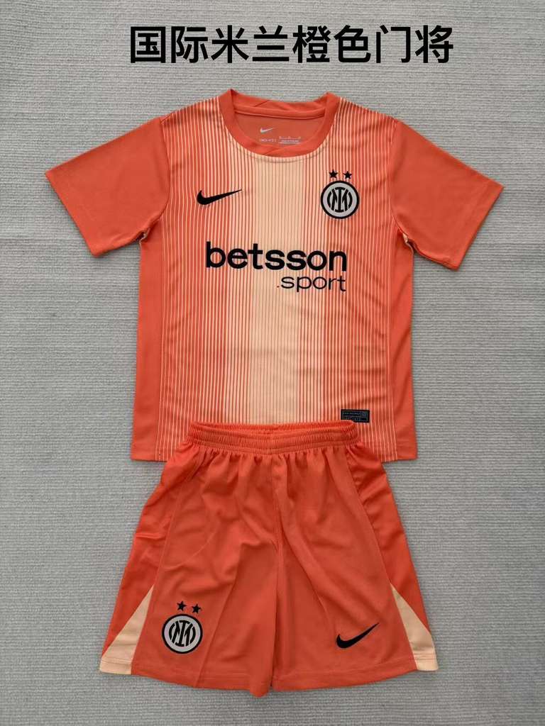 25 26 Inter Milan Orange Goalkeeper Adult Set, Children's Wear (16-2XL25 26 国米 橙
