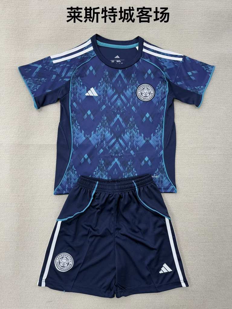 25 26 Leicester City Away adult kid kits 25 26 莱斯特城 客场 成人套装、童装（16-2XL)