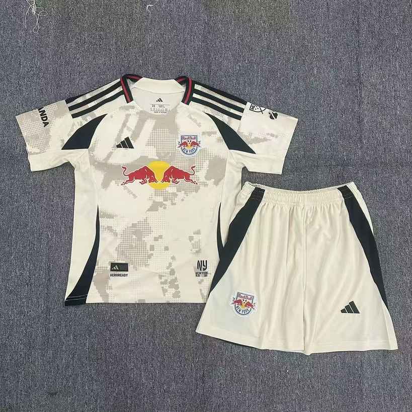 25 26 New York Red Bull away adult kid kits 25 26 纽约红牛 客场 大人 儿童套装
