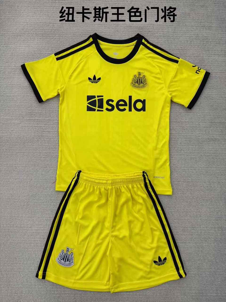 25 26 Newcastle yellow goalkeeper adult kid kits 25 26 纽卡斯尔 黄色 门将 成人套装、童装（16-2XL