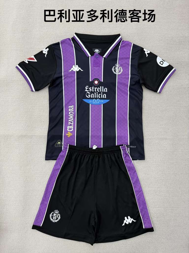 25 26 Real Valladolid away adult set, children's set (16-2XL) 25 26 巴利亚多利德 客场 成人