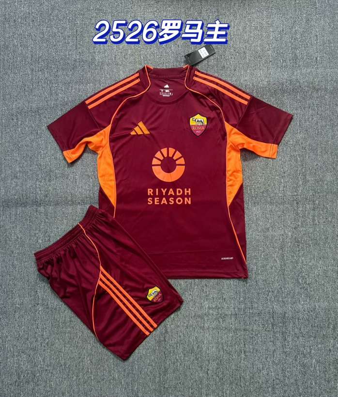 25 26 Roma Home Adult Set 25 26 罗马 主场 成人套装