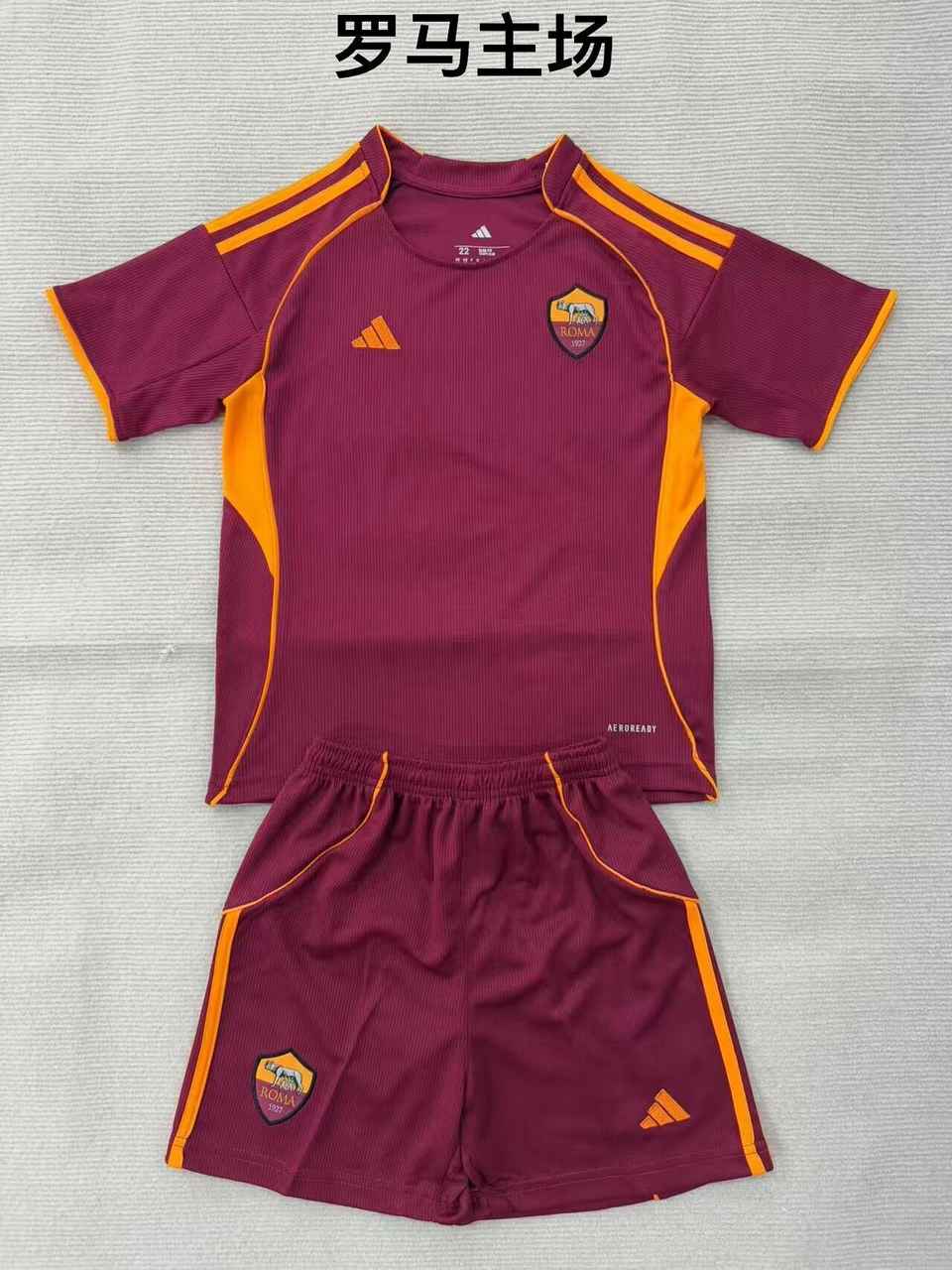 25 26 Roma home adult kid kits 25 26 罗马 主场 成人套装、童装（16-2XL)