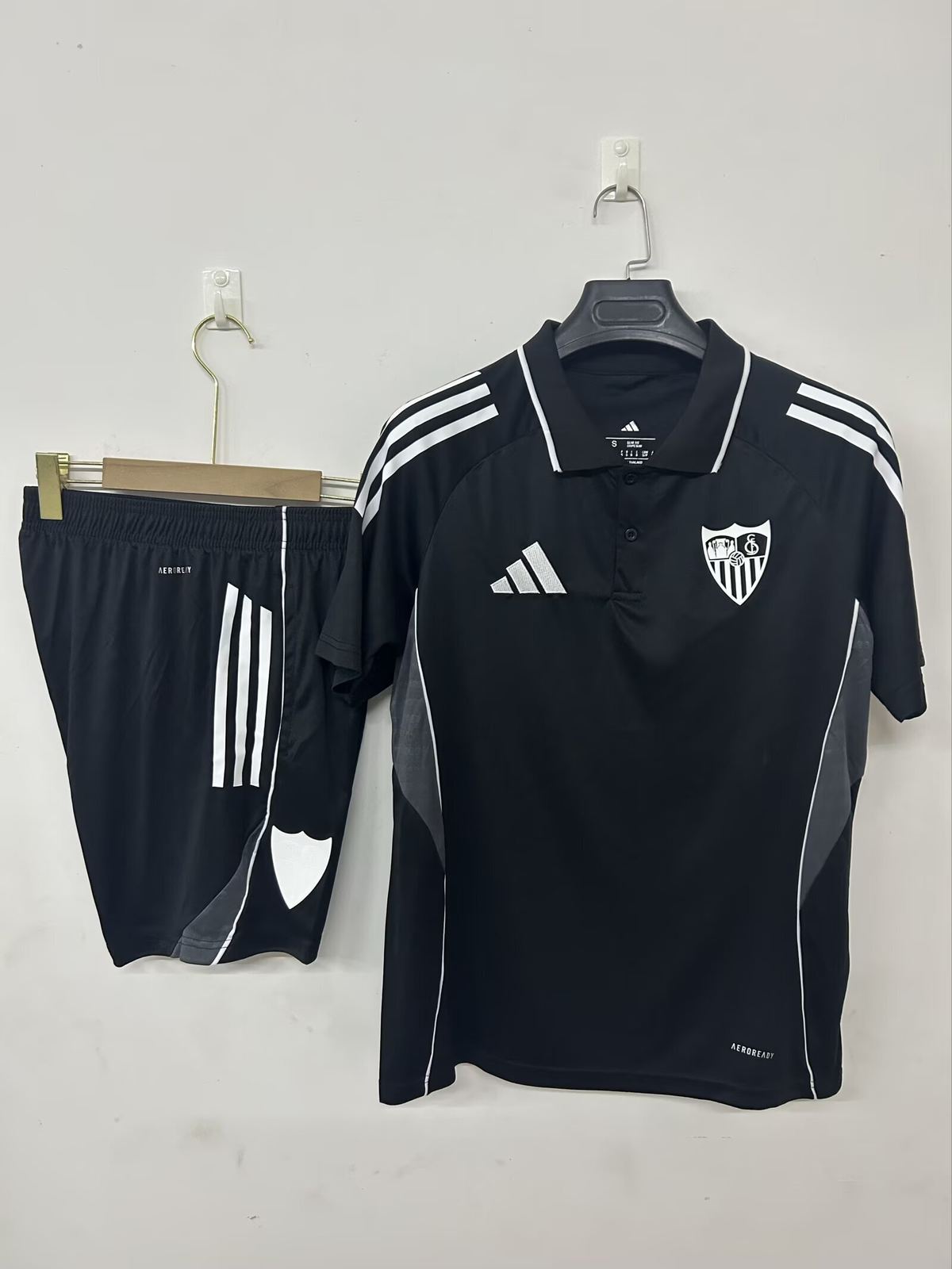 25 26 Sevilla Black POLO Suit S-3XL 25 26 塞维利亚 黑色 POLO 套装 S-3XL
