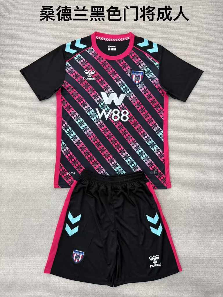 25 26 Sunderland Black Goalkeeper Adult Kit 25 26 桑德兰 黑色 门将 成人套装