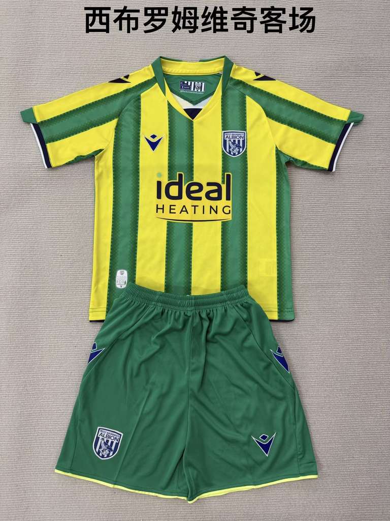 25 26 West Bromwich Albion away adult set, children's set (16-2XL) 25 26 西布罗姆维奇