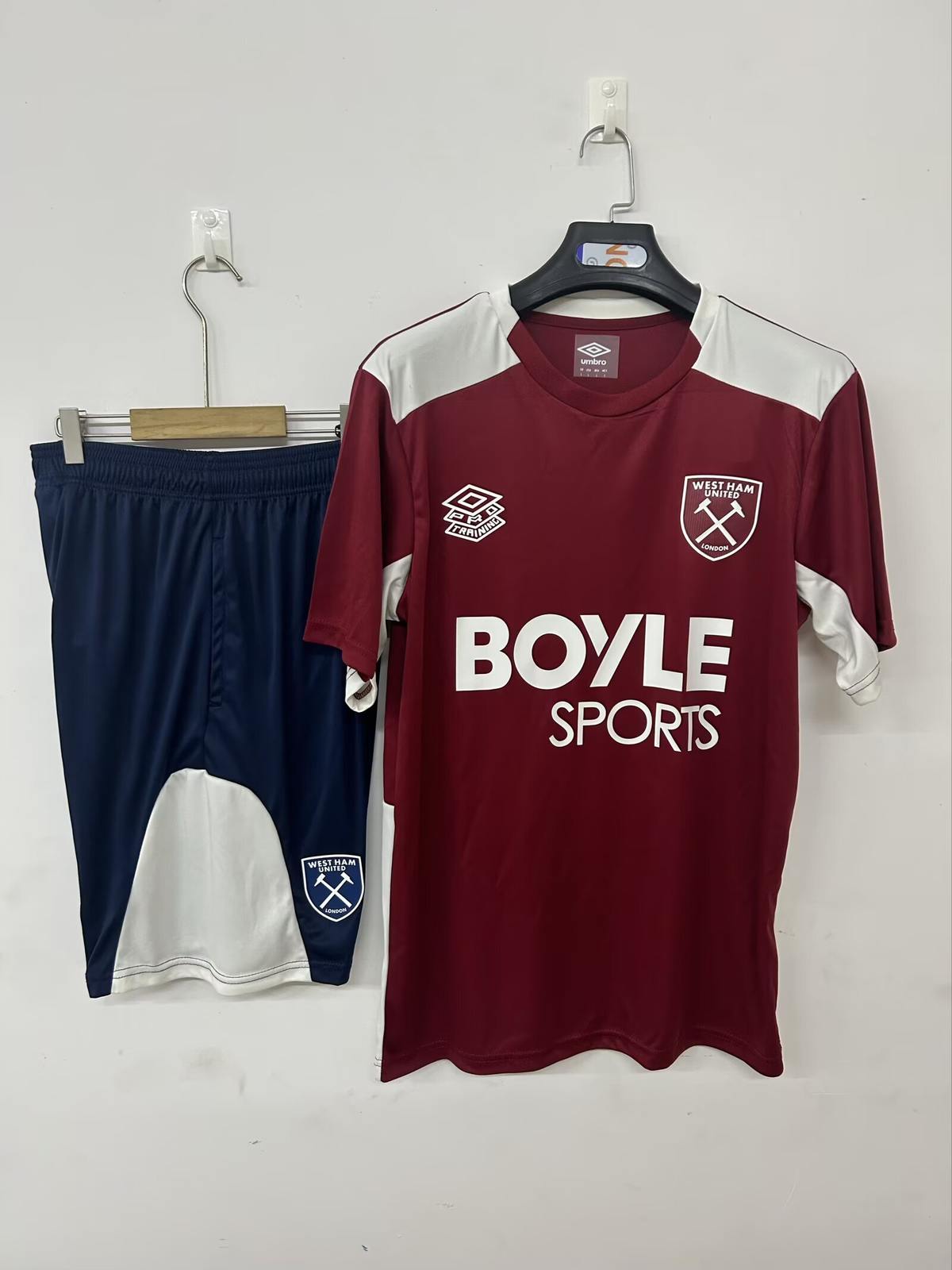 25 26 West Ham United training uniform red short sleeved S-3XL 25 26 西汉姆联 训练服 枣红