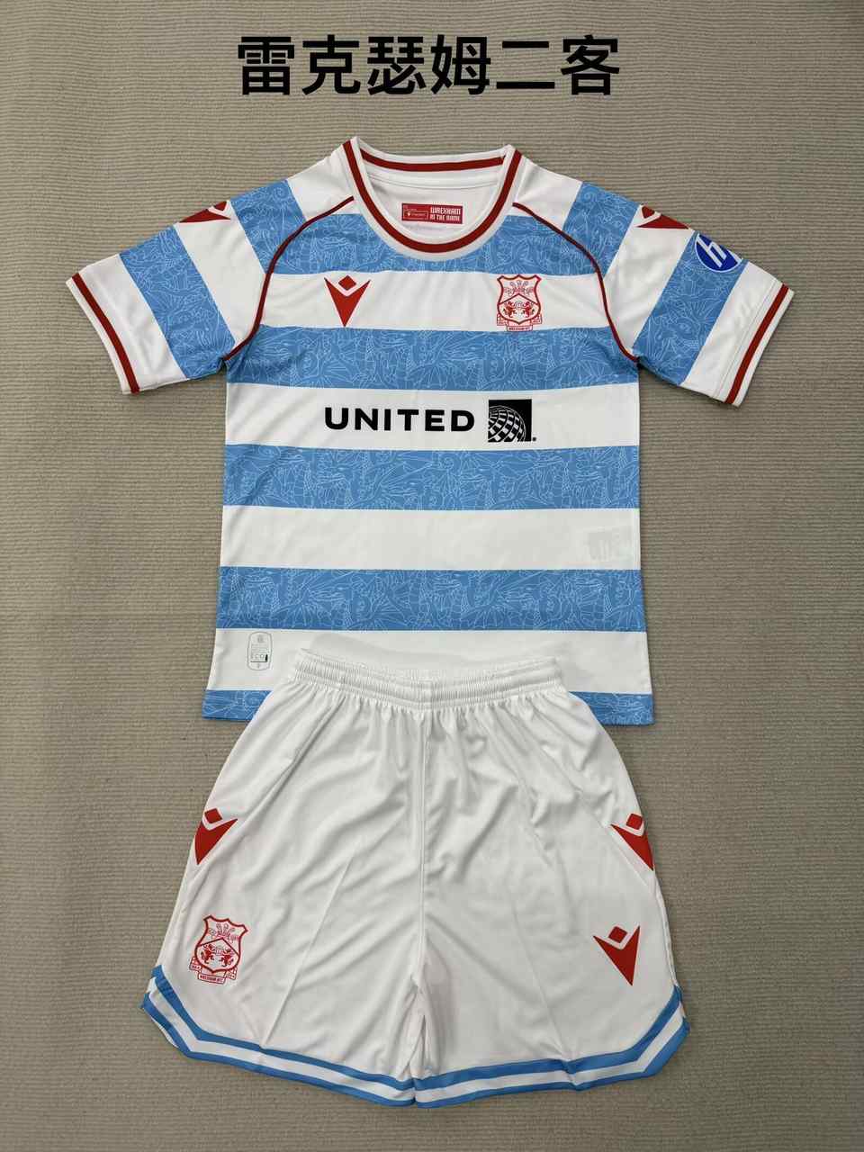 25 26 Wrexham third away adult set, children's set (16-2XL) 25 26 雷克瑟姆 二客 成人套装、童