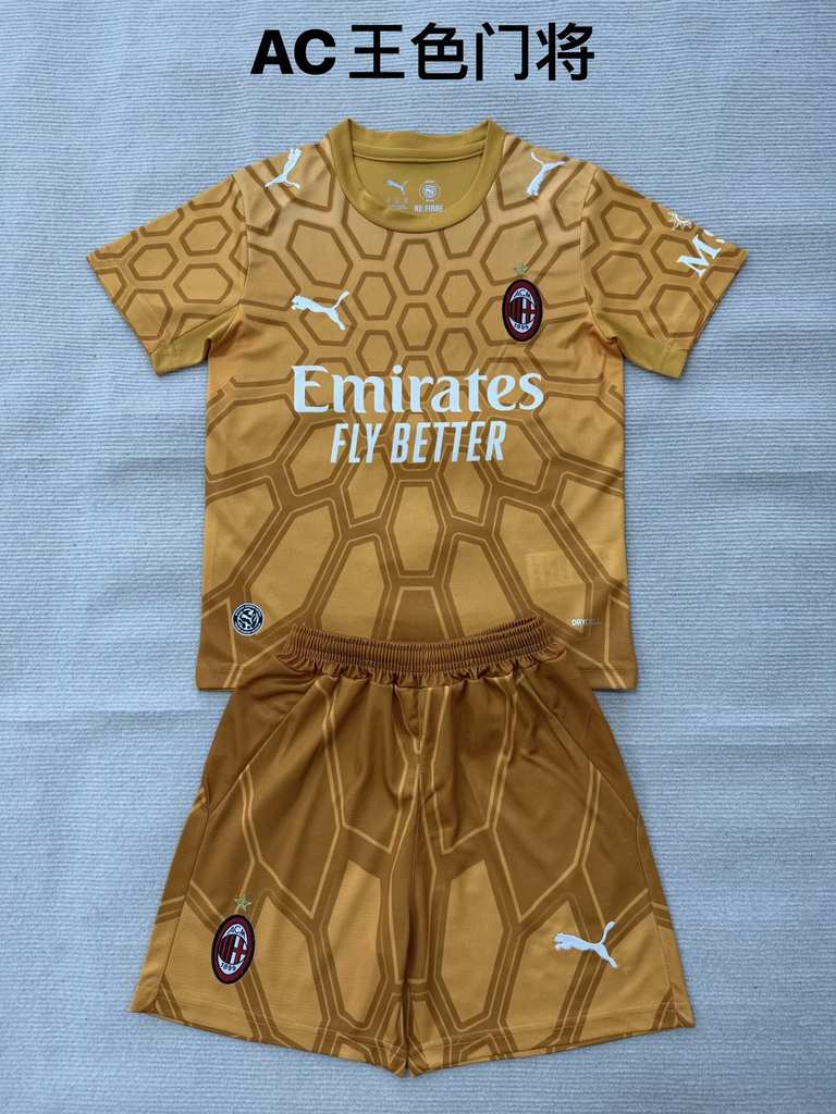 26 27 AC Milan Goalkeeper Adult Set, Children's Se（16-2XL) 26 27 AC米兰 王色 门将 成人套装