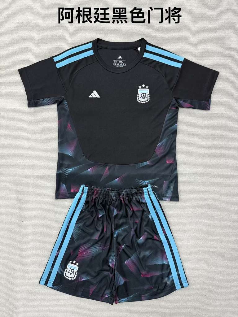 26 27 Argentina Black Goalkeeper Adult Set, Children's Wear (16-2XL) 26 27 阿根廷 黑