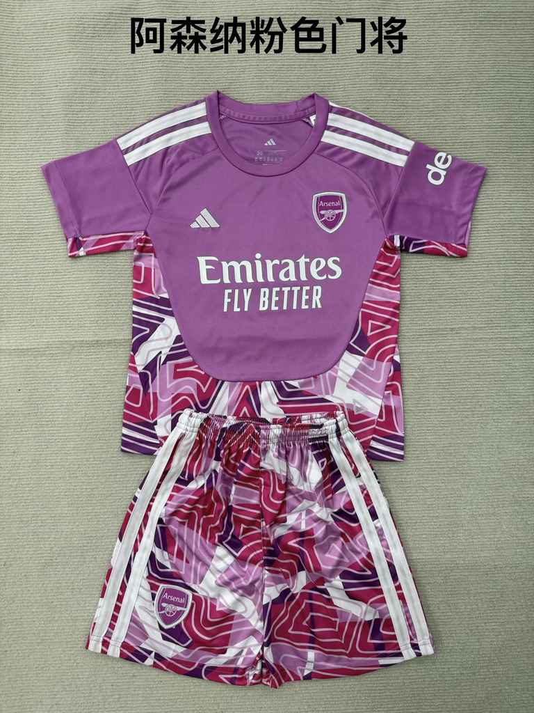 26 27 Arsenal Pink Goalkeeper Adult Set, Children's Wear (16-2XL) 26 27 阿森纳 粉色 门