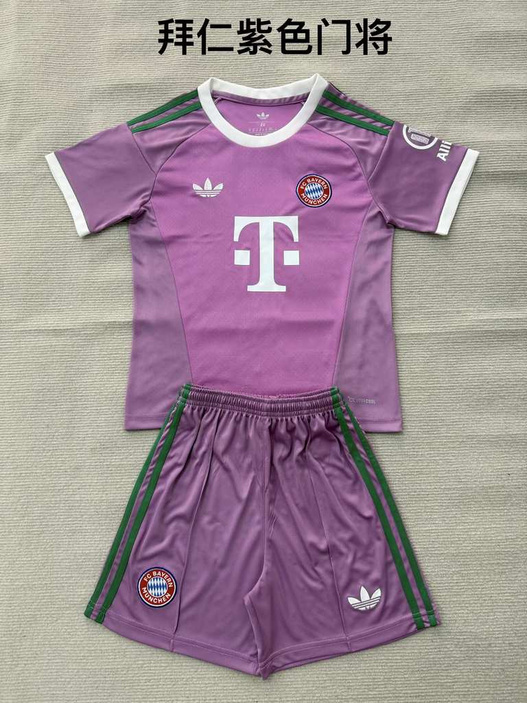 26 27 Bayern Purple Goalkeeper Adult Set, Children's Wear (16-2XL) 26 27 拜仁 紫色 门