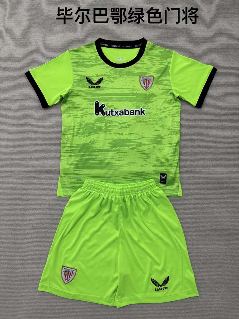26 27 Bilbao Green Goalkeeper Adult Set, Children's Wear (16-2XL) 26 27 毕尔巴鄂 绿色