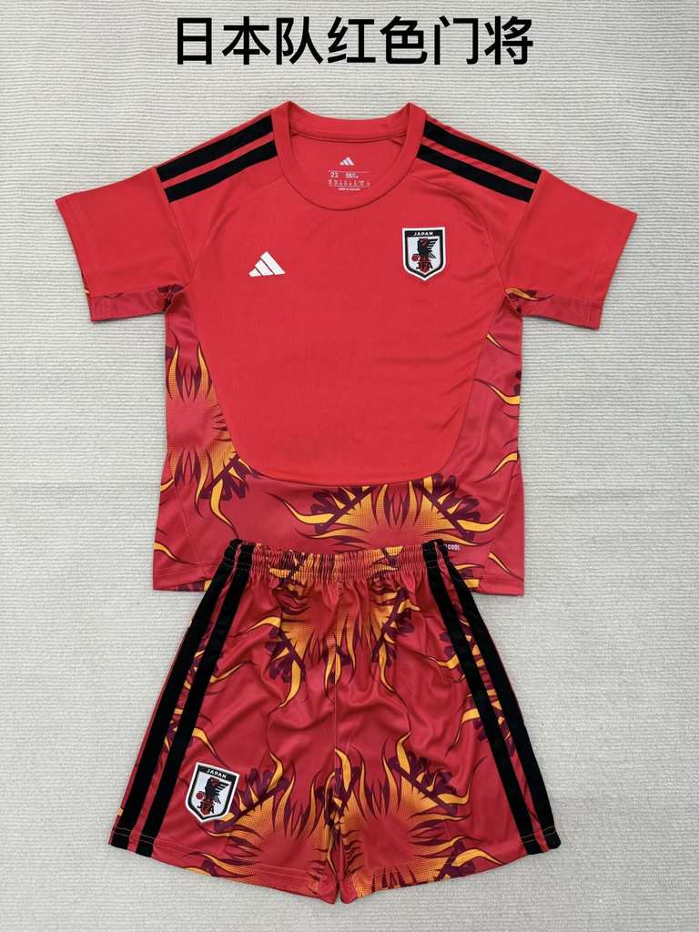 26 27 Japan Red Goalkeeper Adult Set, Children's Wear (16-2XL) 26 27 日本 红色 门将 成人
