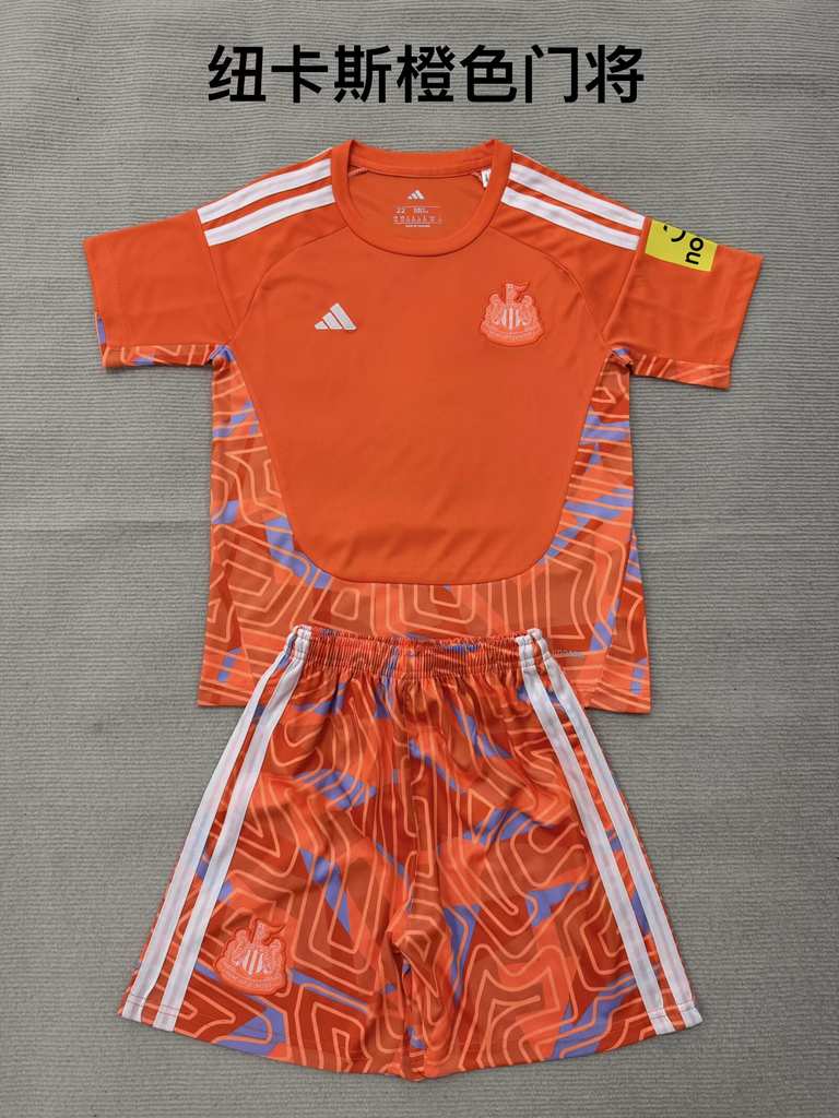 26 27 Newcastle orange goalkeeper adult kid kits 26 27 纽卡斯尔 橙色 门将 成人套装、童装（16-2XL