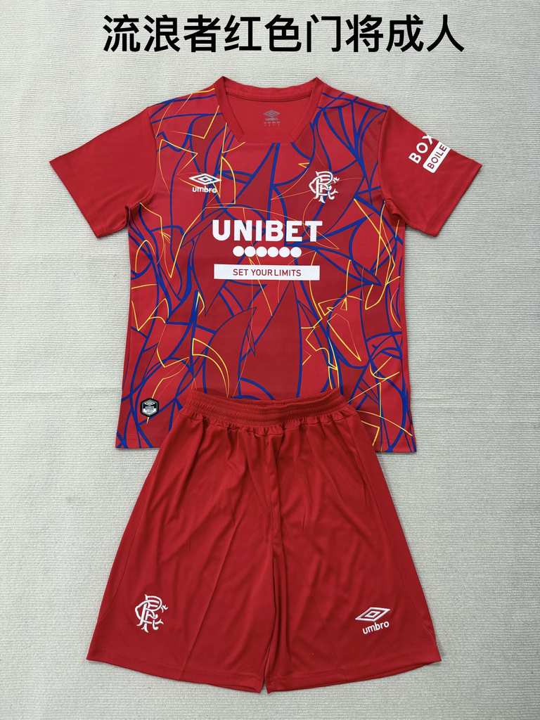 26 27 Rangers Red Goalkeeper Adult Set 26 27 流浪者 红色 门将 成人套装