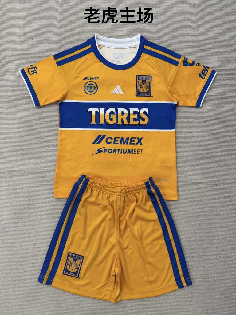 26 27 Tigres Home Adult Set, Children's Clothing (16-2XL) 26 27 老虎 主场 成人套装、童装（16