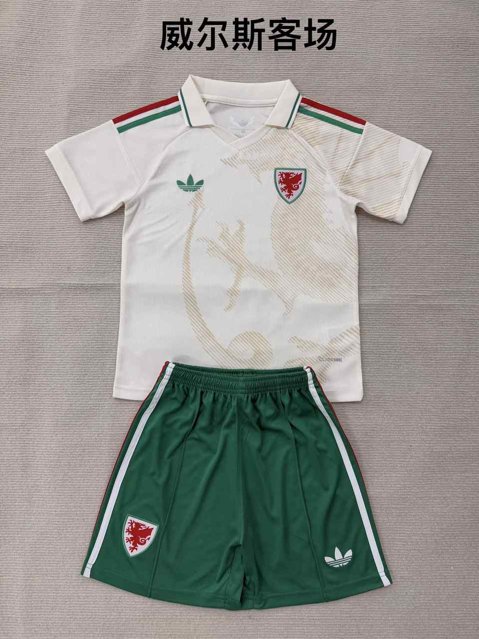 26 27 Wales away adult kid kits 26 27 威尔士 客场 成人套装、童装（16-2XL)