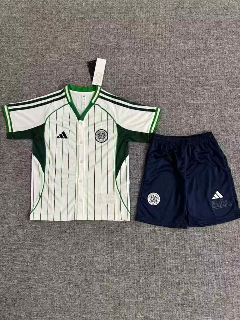 25 26 Celtic baseball Jersey kid kits 25 26 凯尔特人 棒球服 儿童套装