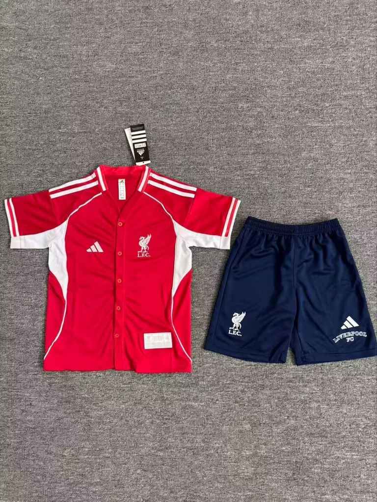 25 26 LWP baseball Jersey kid kits 25 26 LWP 棒球服 红色 儿童套装