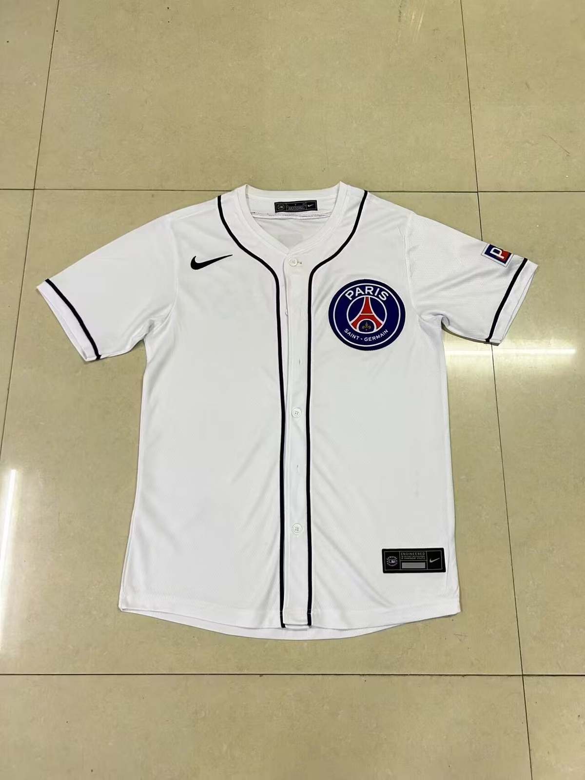 25 26 PSG Paris baseball jersey white S-4XL 25 26 巴黎 棒球服 白色 S-4XL