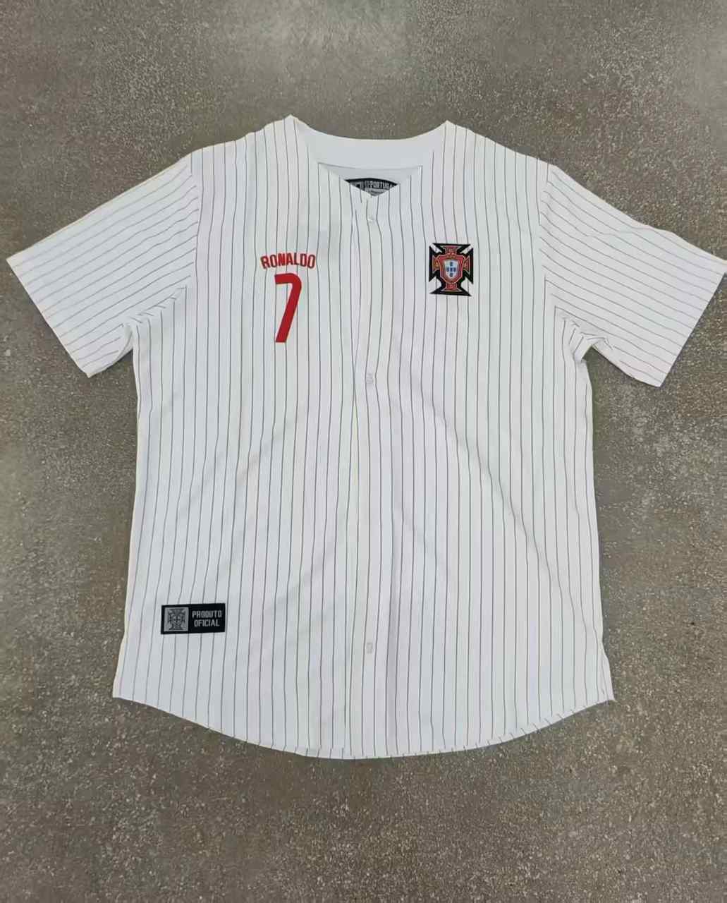 25 26 Portugal white Baseball jersey size S-2XL 25 26 葡萄牙 棒球服