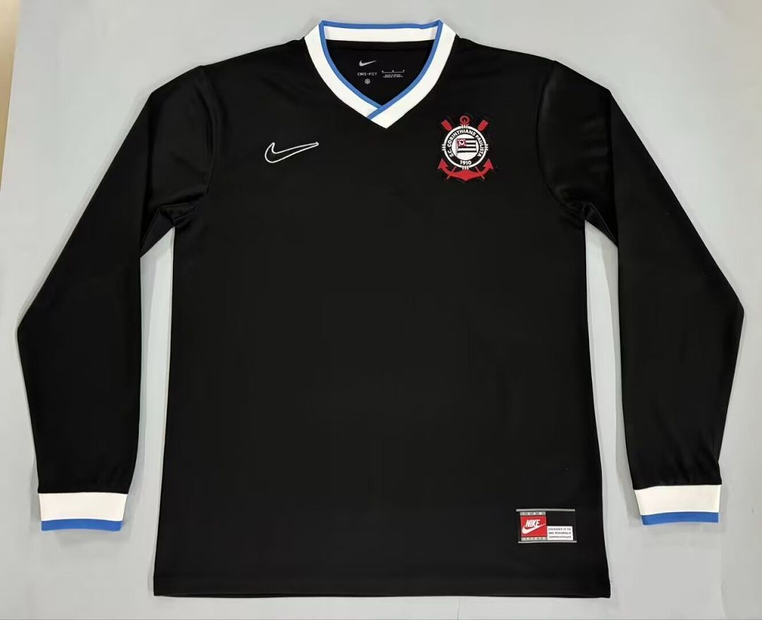 2026/27 Corinthians Black Special Long Sleeve Soccer Jersey S-4XL