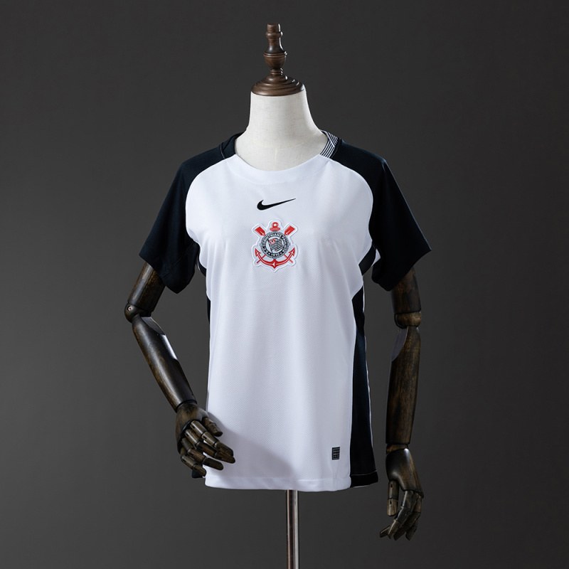 Maillot de football femme 25-26 Corinthians — Domicile · tailles S–2XL