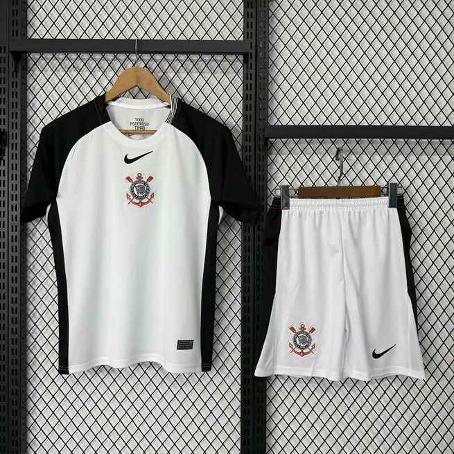 25-26 Corinthians home white kid kit