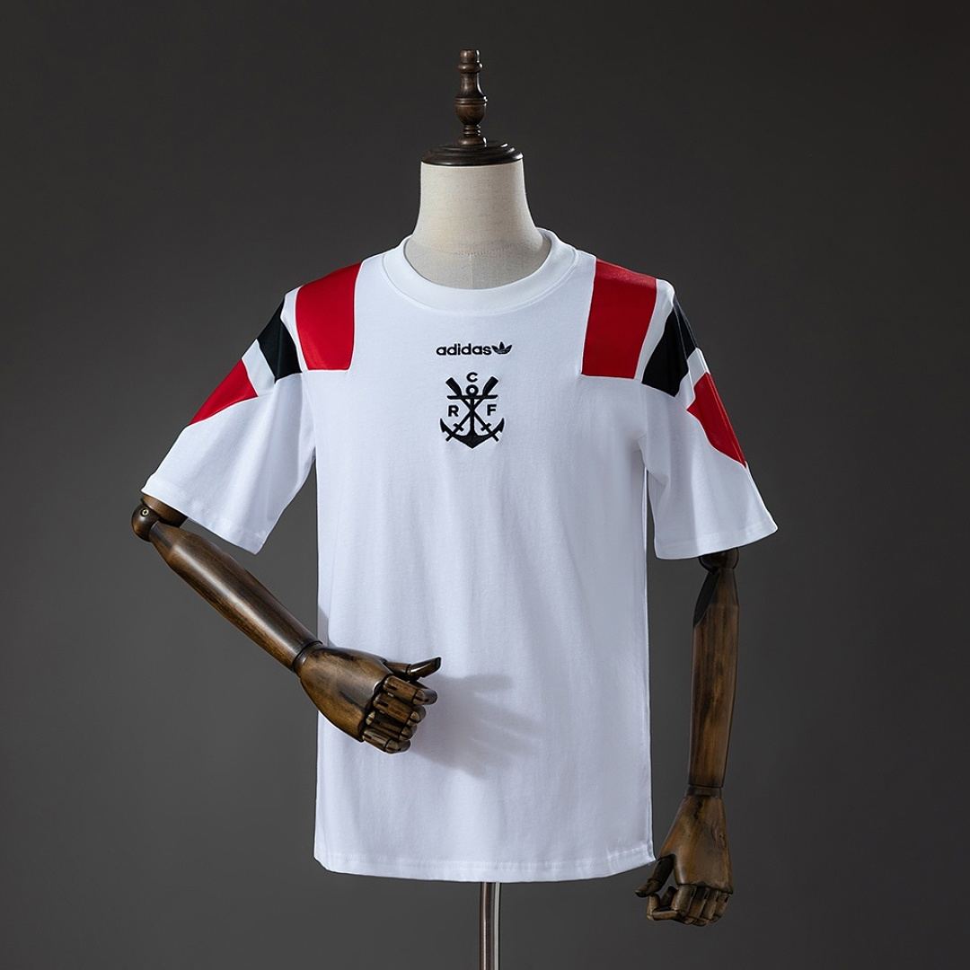 Maillot de football Flamengo blanc EQT — 2026/27 · Rétro · tailles S–4XL