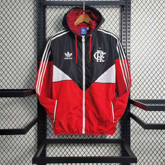 23-24 Flamengo red and black Windbreaker