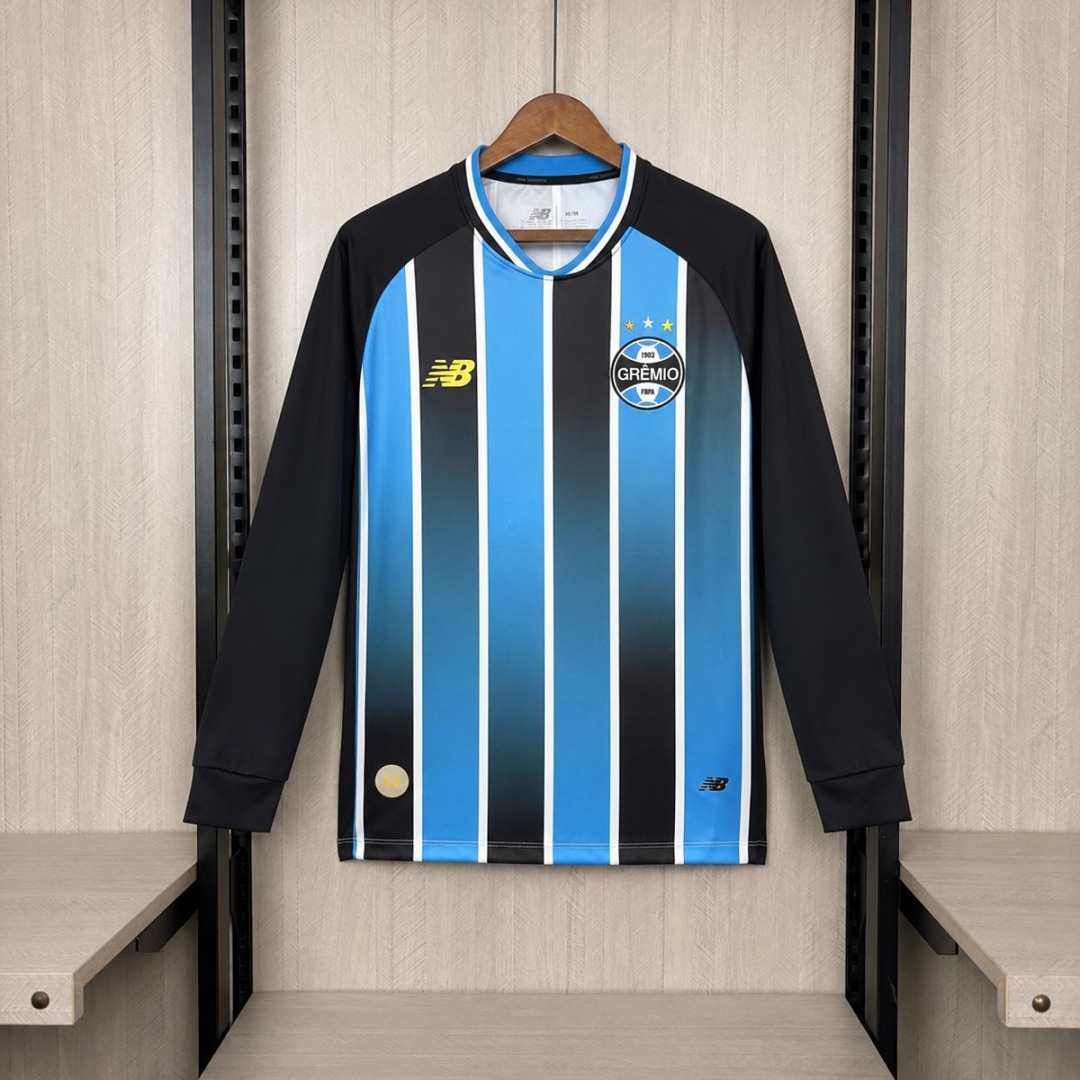 2026/27 Gremio Home Long Sleeve Soccer Jersey Size S-4XL