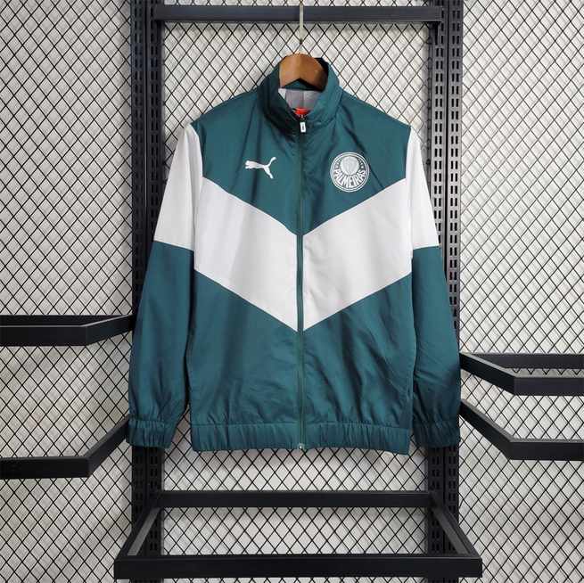 23-24 Palmeiras Windbreaker White and Green