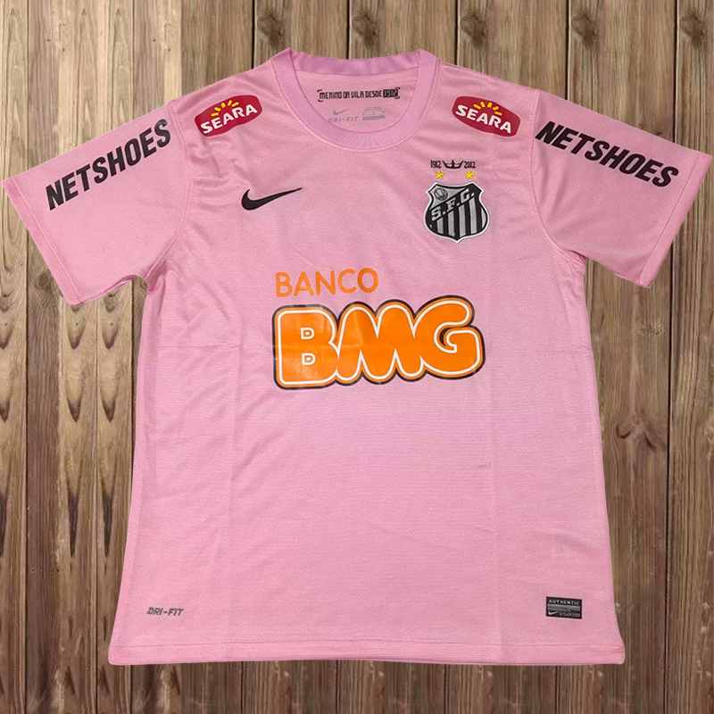 Maillot de football Santos rose — 2011-12 · Rétro
