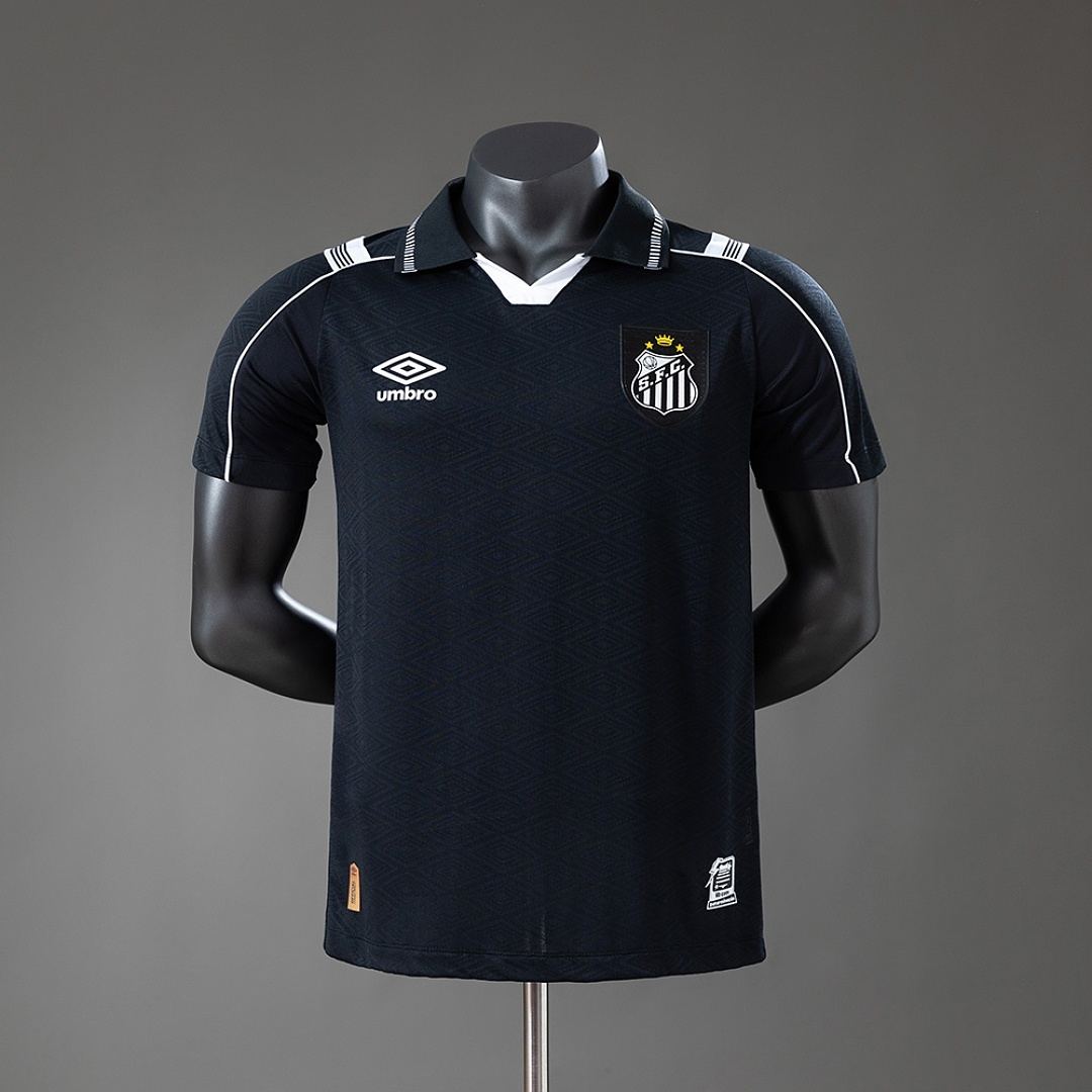 Maillot de football Santos noir — 2026/27 · Troisième maillot · Version joueur · tailles S–3XL
