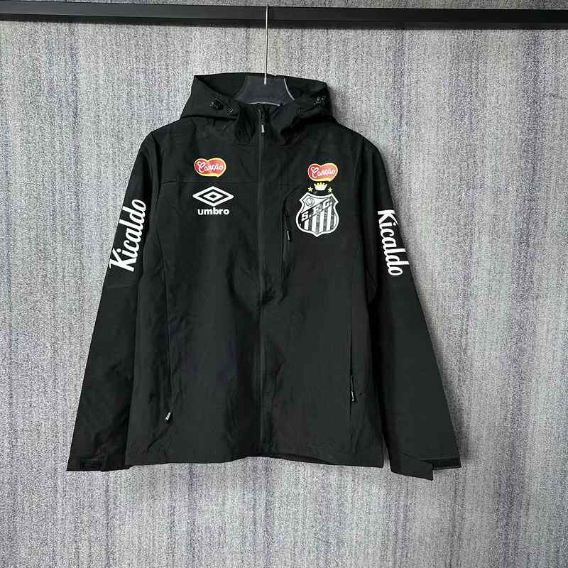 25-26 Santos black windbreaker
