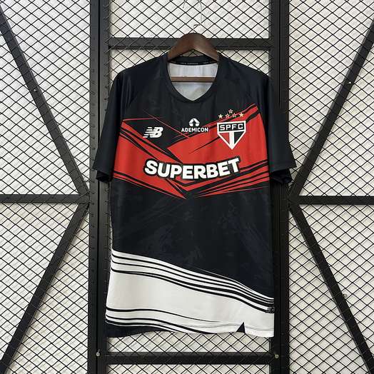 Maillot de football 25-26 Sao Paulo rouge et noir entraînement