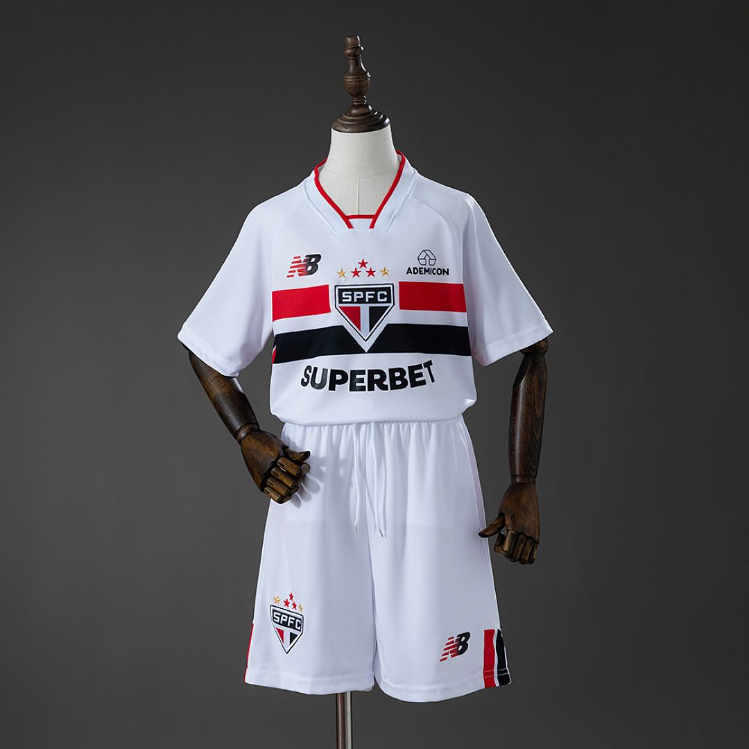 Ensemble de football enfant Sao Paulo 26/27 — Domicile · tailles 16–28