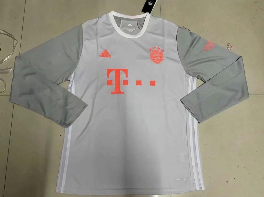 20-21 Ba_yern Mu_nich away gray long sleeve