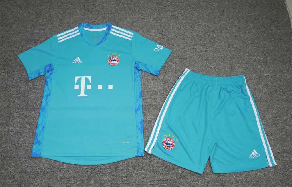 20-21 Bayern lake blue short sleeve goalkeeper