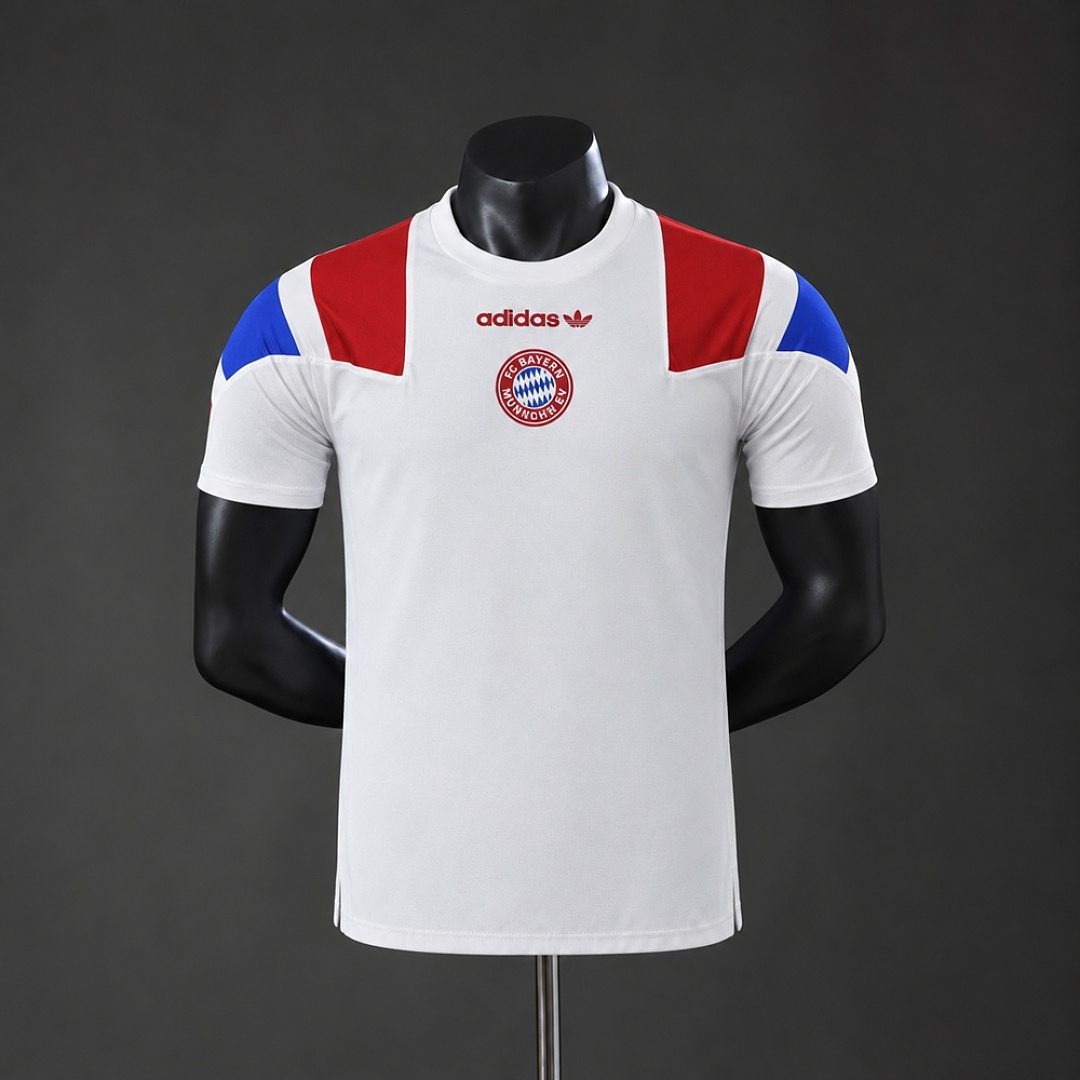 Maillot de football Bayern Munich EQT blanc — 2026/27 · Version joueur · Rétro