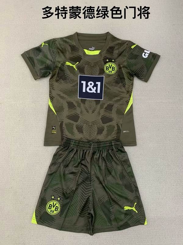Ensemble de football enfant 24-25 Dortmund vert foncé gardien