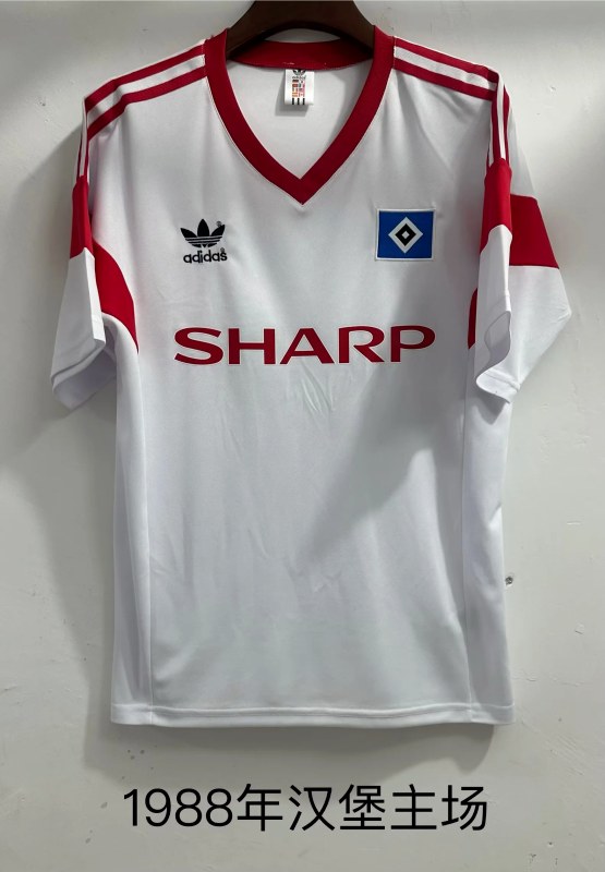 Retro 1988 Hamburger home soccer jersey