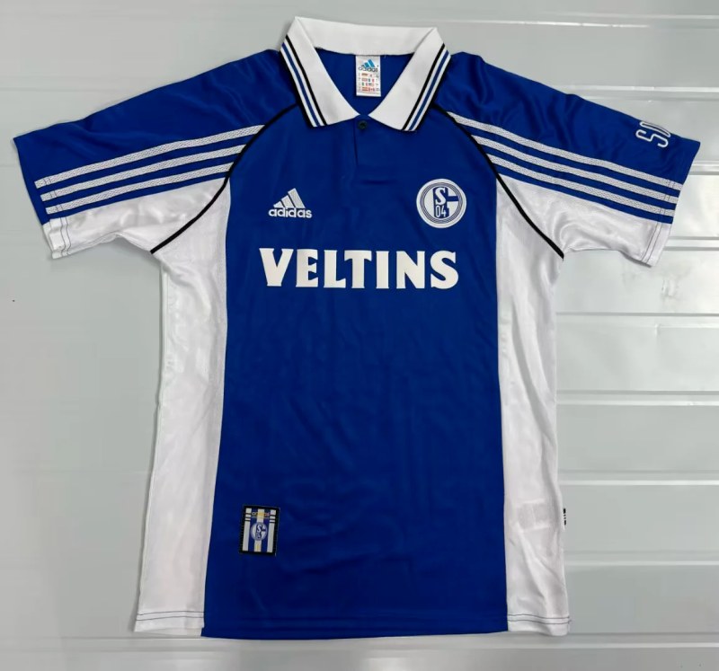 98-00 Schalke 04 home retro soccer jersey size S-2XL