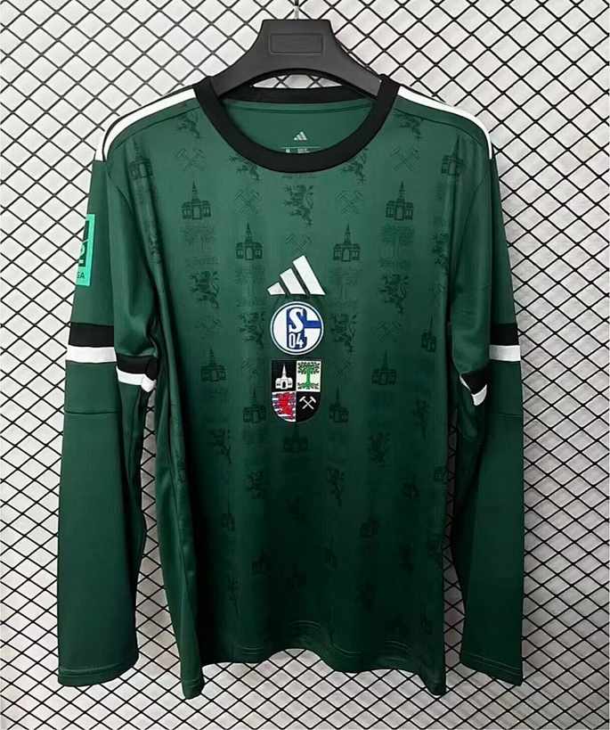 FC Schalke 04 2025/26 Green 150th Anniversary Edition Long Sleeve Jersey Size S-4XL