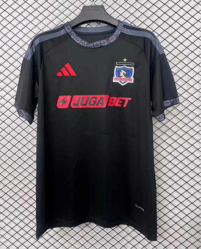 Colo Colo away black soccer jersey size S-4XL