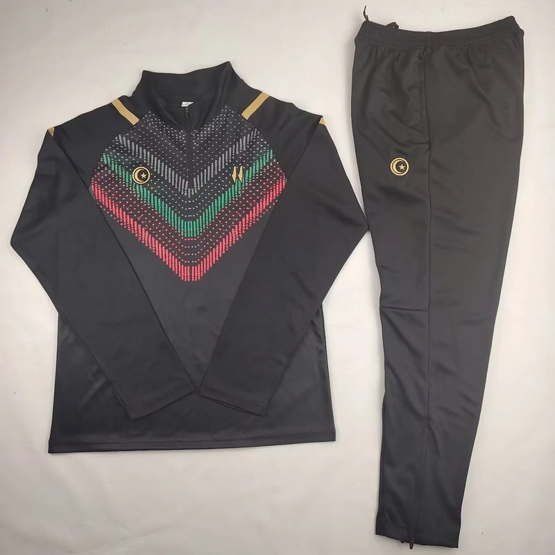 24-25 Palestine black half zip training suit
